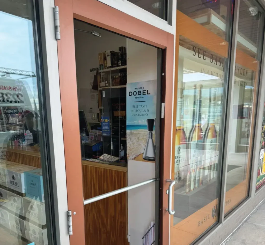 Before Store Front Glass Replacement