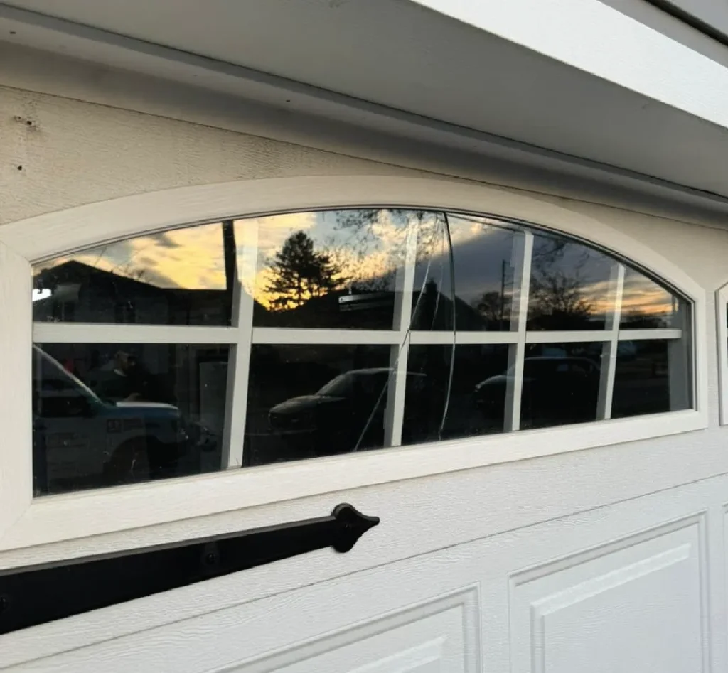 Before Garage Door Glass Replacement