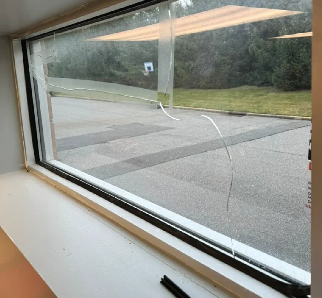 Before Storefront Glass Replacement