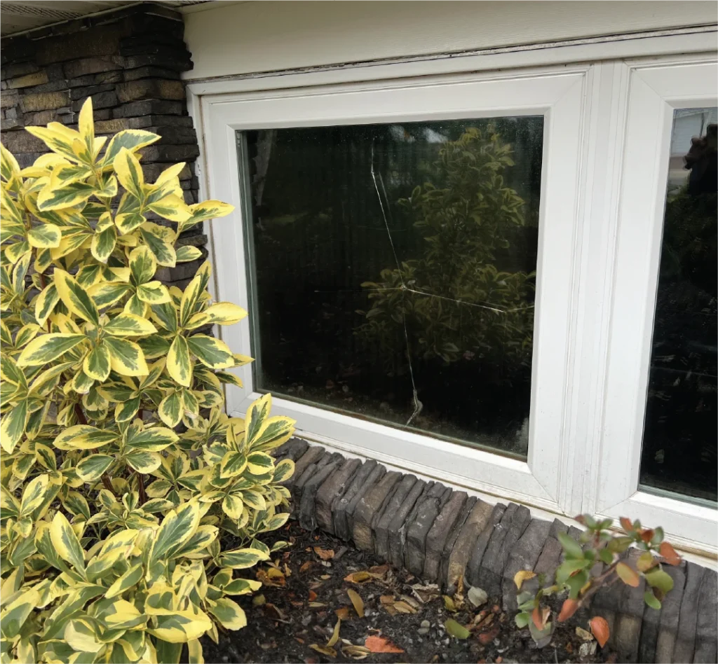 Before Double Pane Glass Replacement