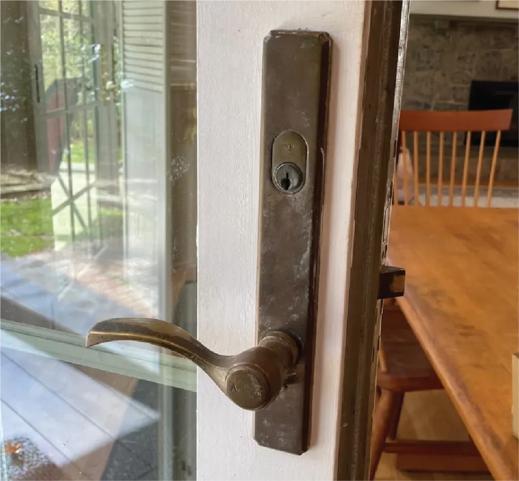 Before Andersen Door Handle Replacement