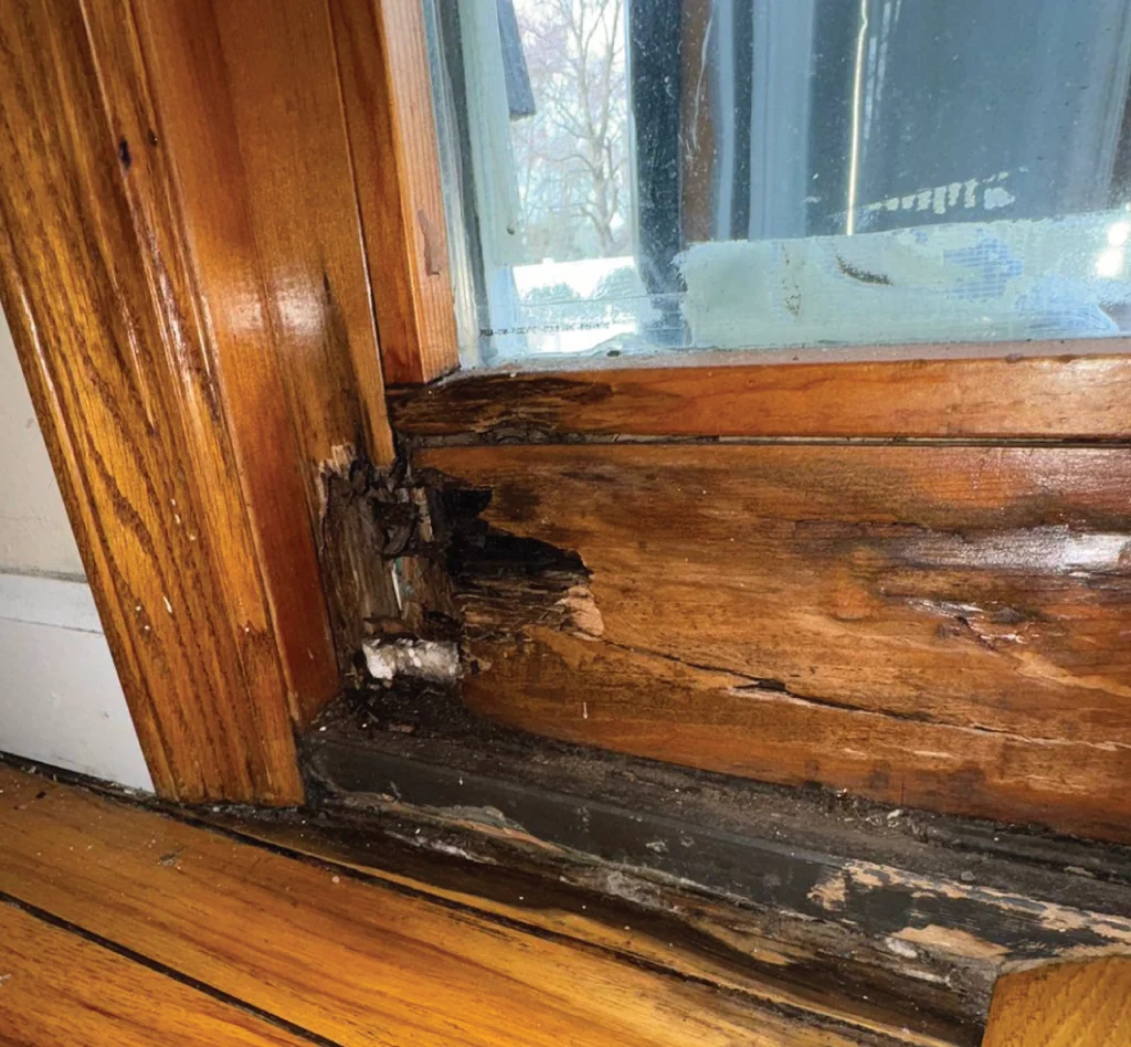 Before Rotten Door Repair
