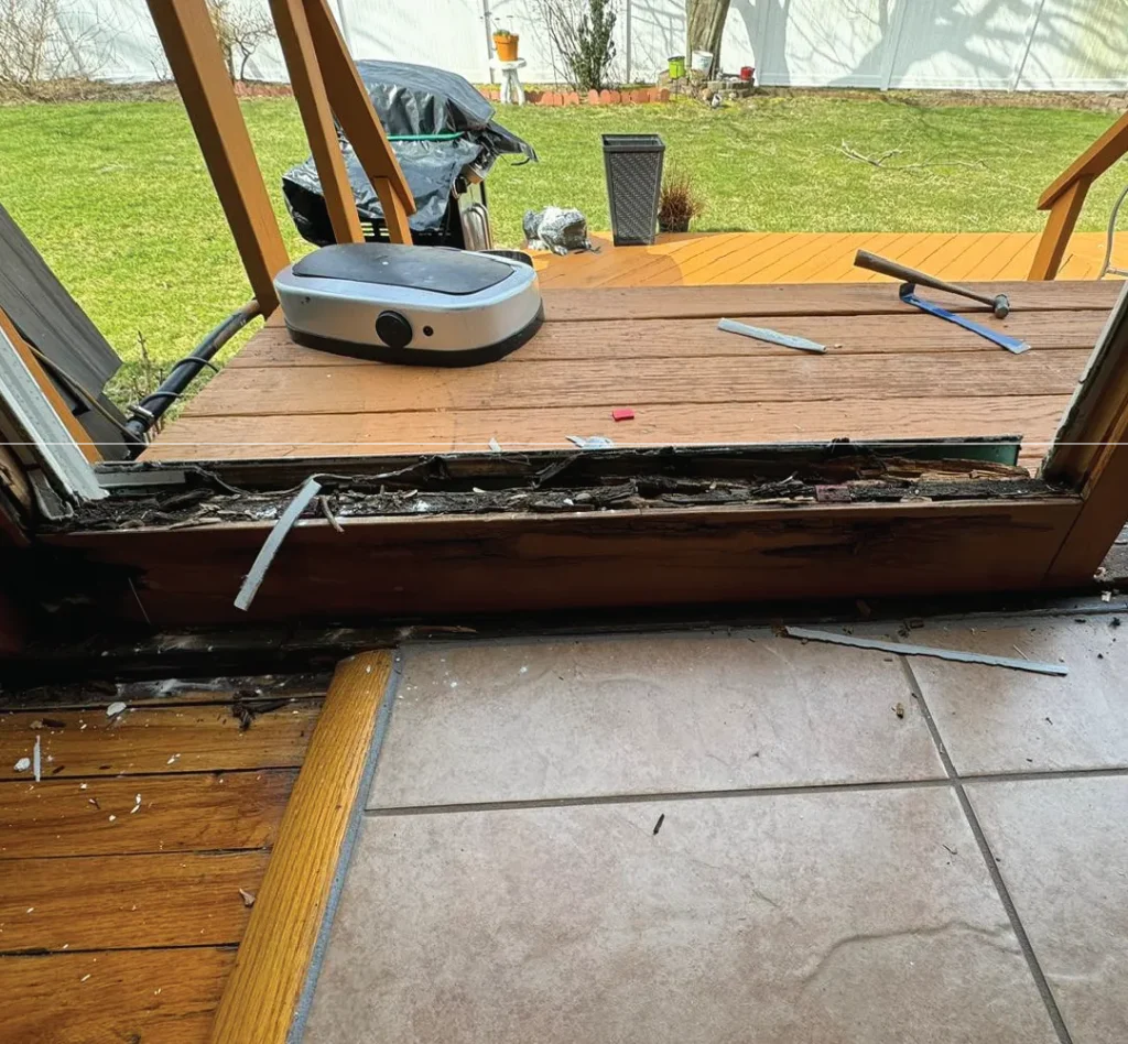 Before Rotten Door Repair