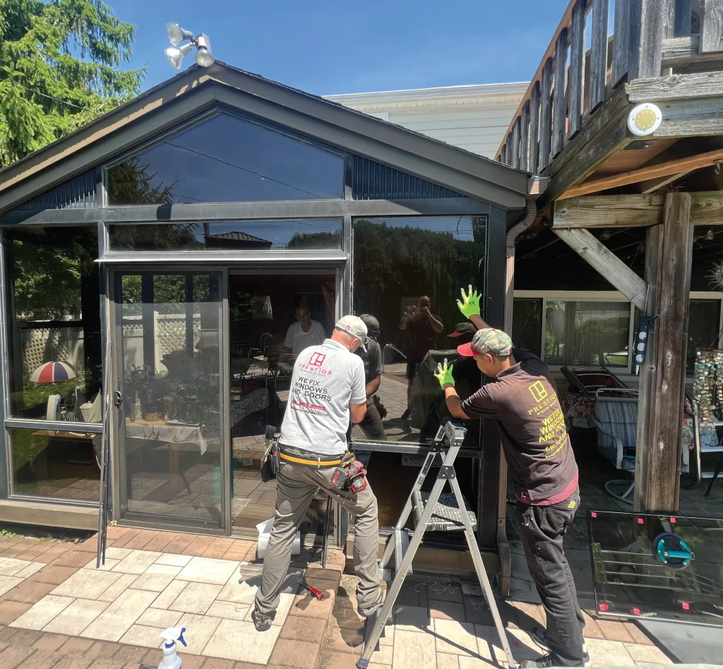 Before Sunroom Window Repair