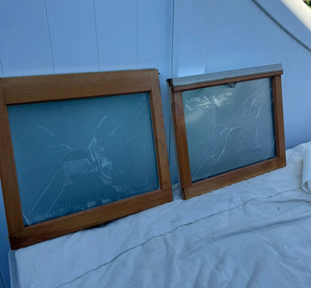 Before Frosted Glass Replacement