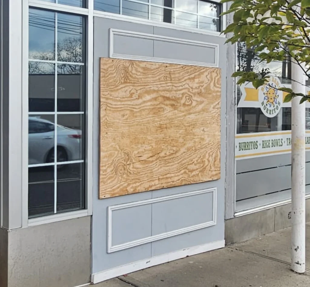 Before Store Front Glass Installation