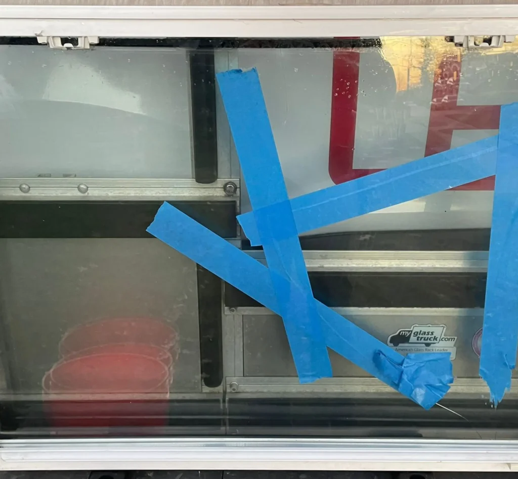 Before Window Glass Replacement