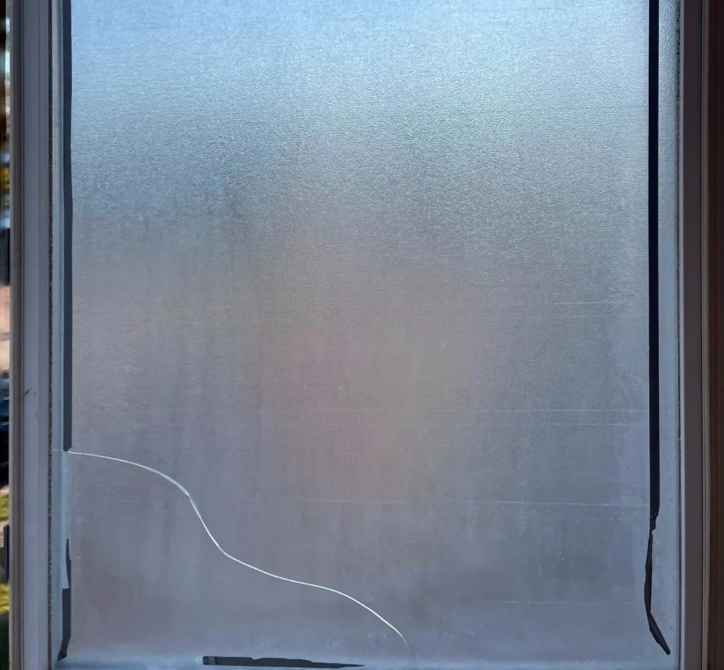 Before Textured Window Glass Replacement