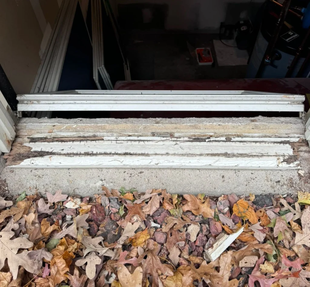Before Sill Wood Window Restoration