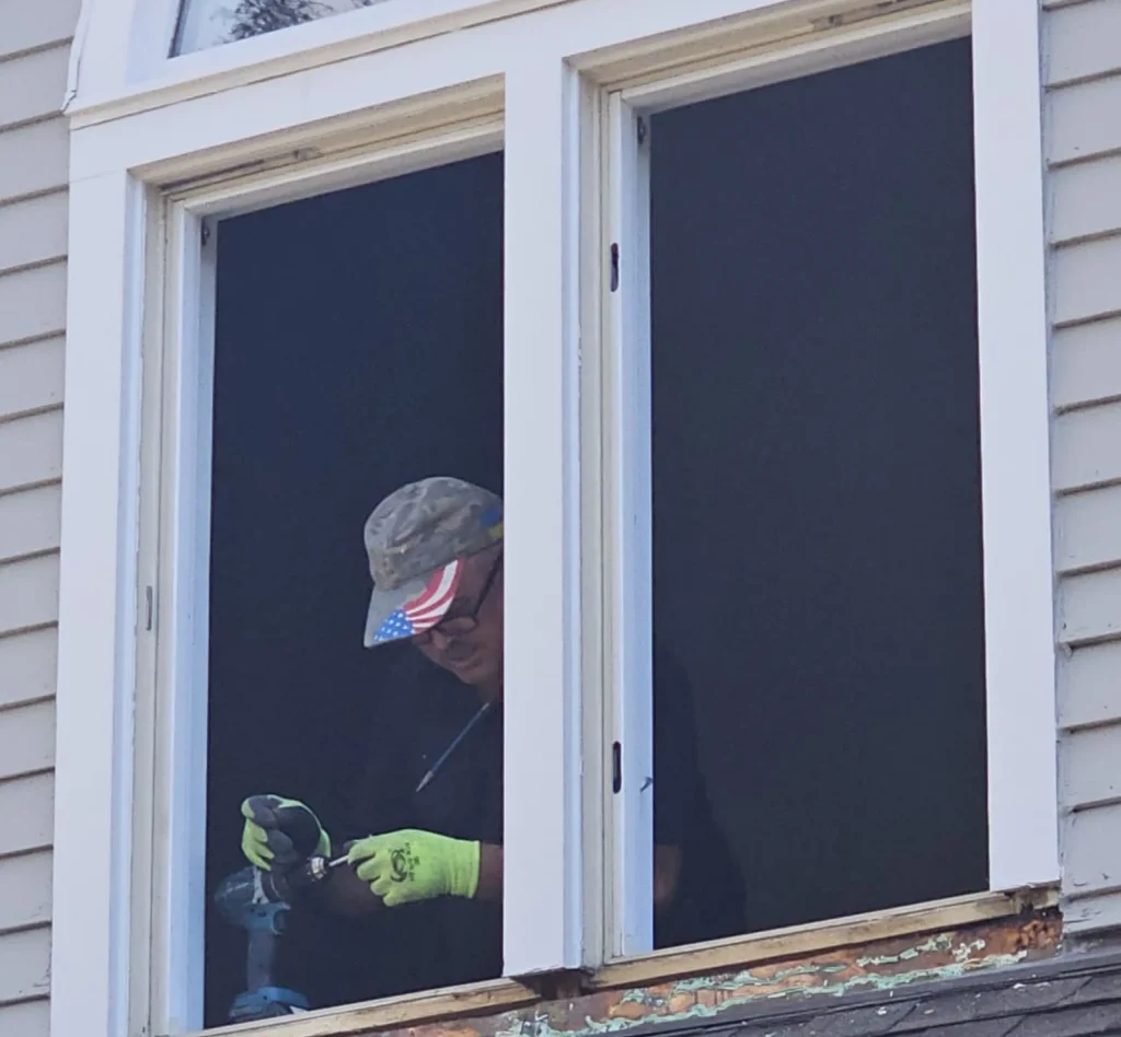 Before Wood Sill Restoration