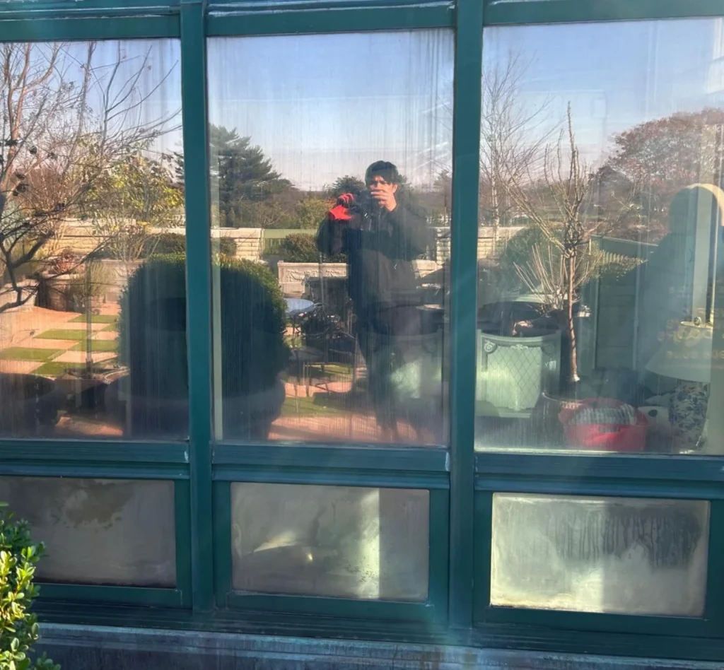 Before Sunroom Glass Replacement