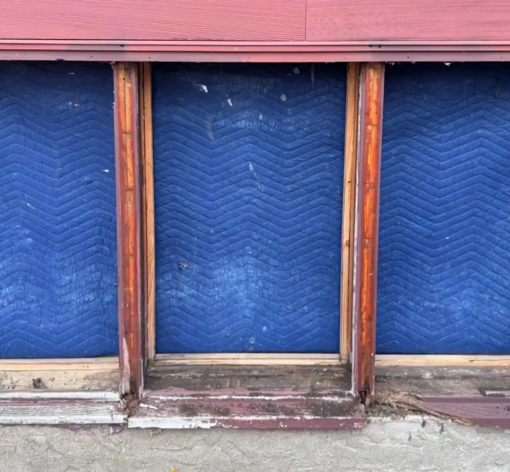 Before Pella Window Frame Restoration