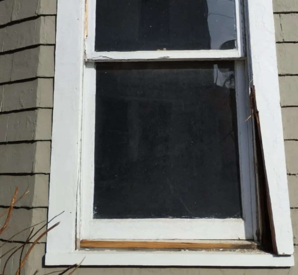 Before Wood Frame Restoration