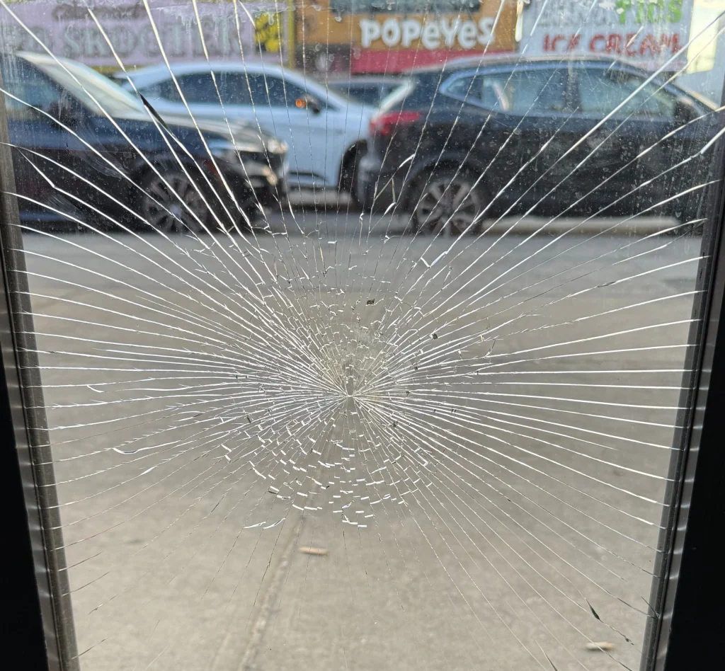 Before Window Glass Replacement