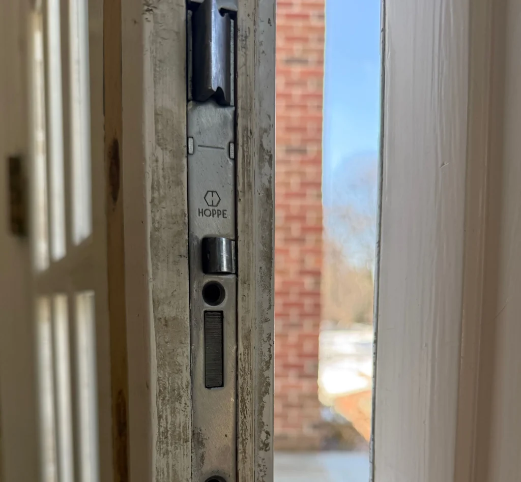 Before Hoppe Window Lock Repair