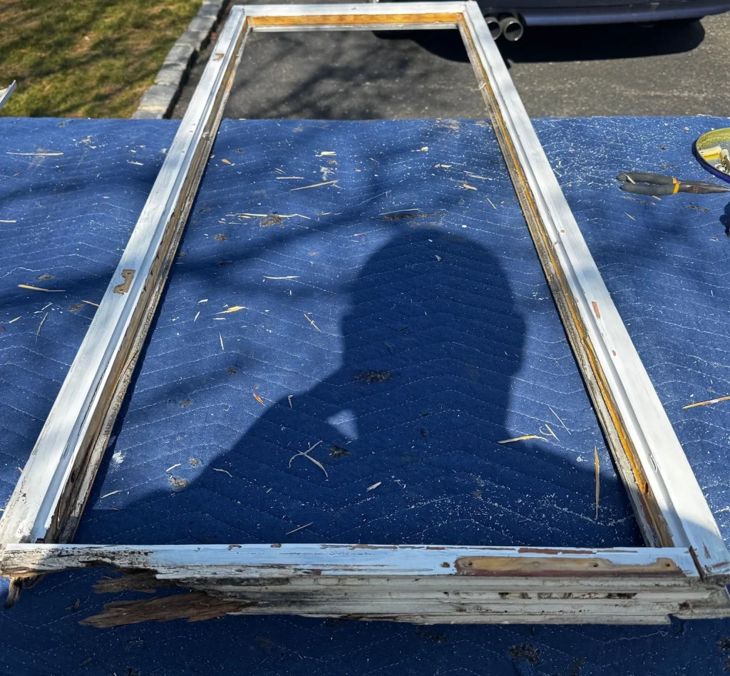 Before Pella Wood Window Restoration