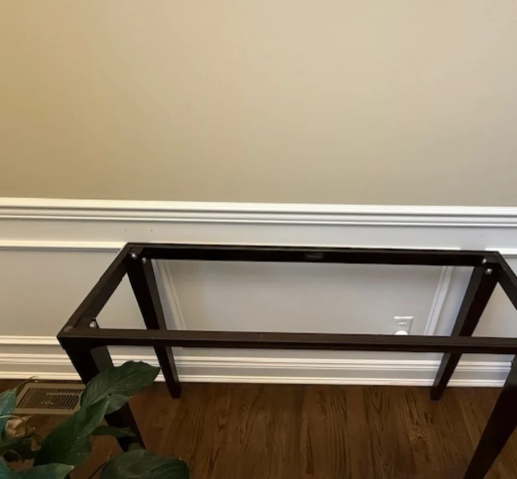 Before Custom Glass Table Top Installation in Sag Harbor