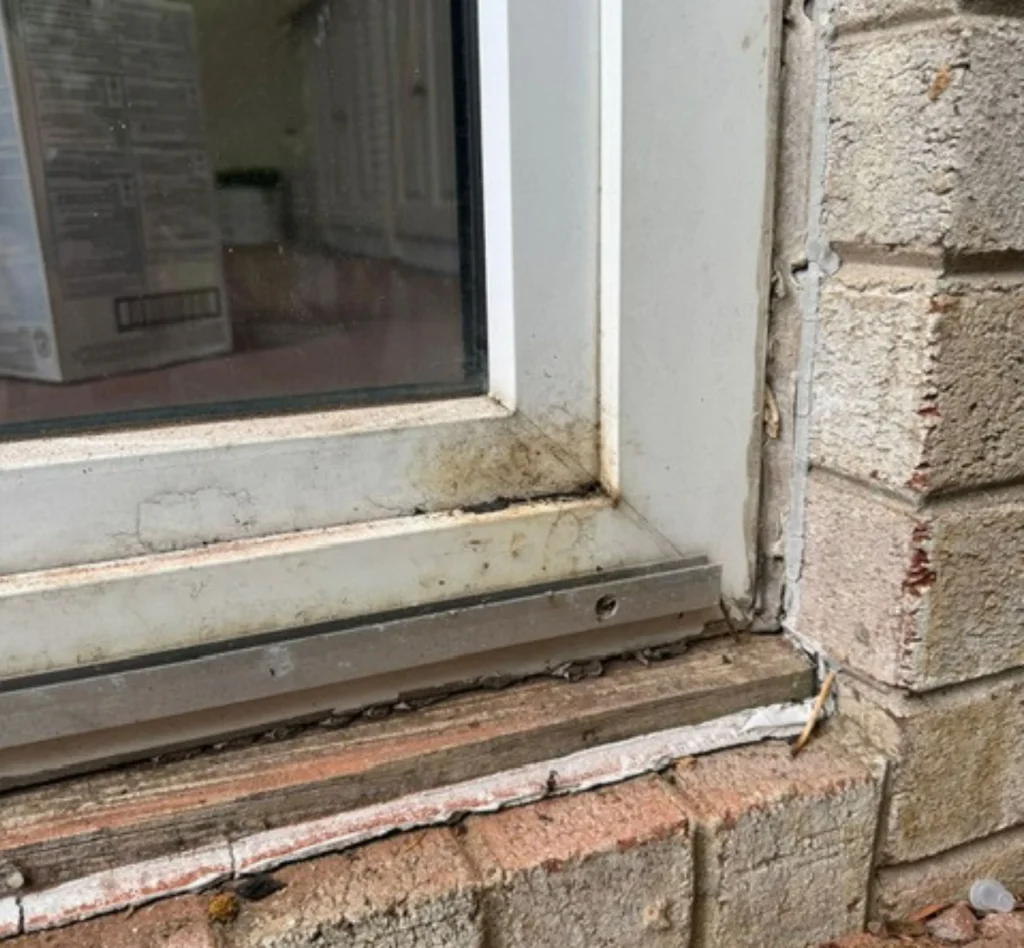 Before Rotten Window Repair in Centerport