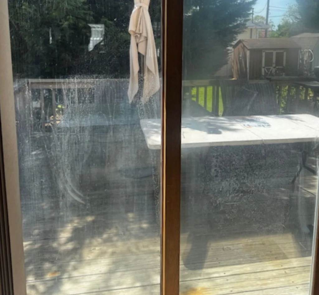 Before Patio Door Glass Replacement