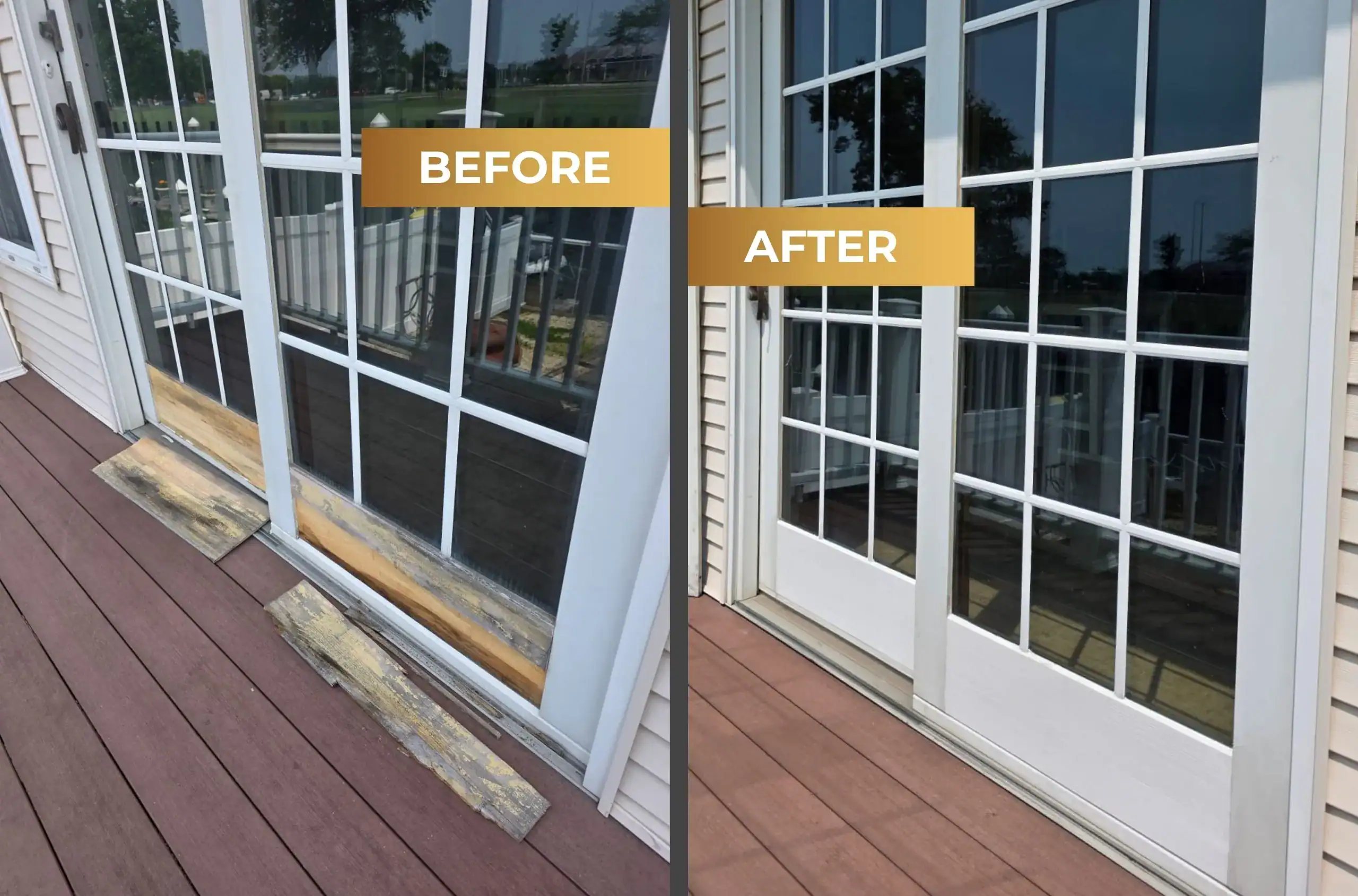 Andersen Patio Door Restoration in Carle Place, NY