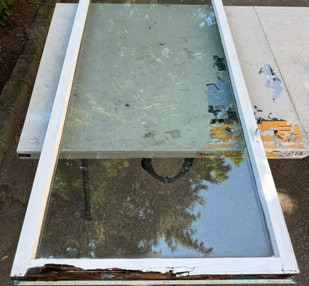 Before Wood Window Restoration in Shinnecock Hills, NY