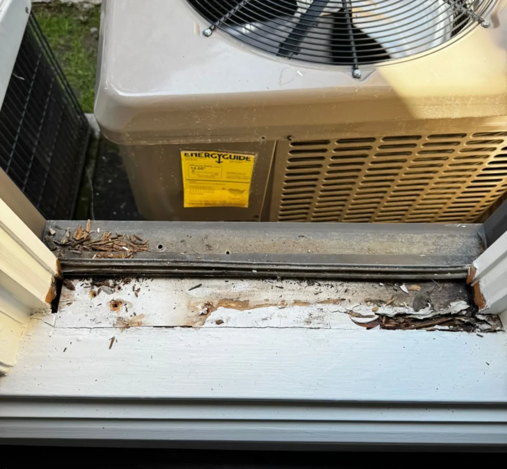 Before Wood Window Repair in East Setauket, NY