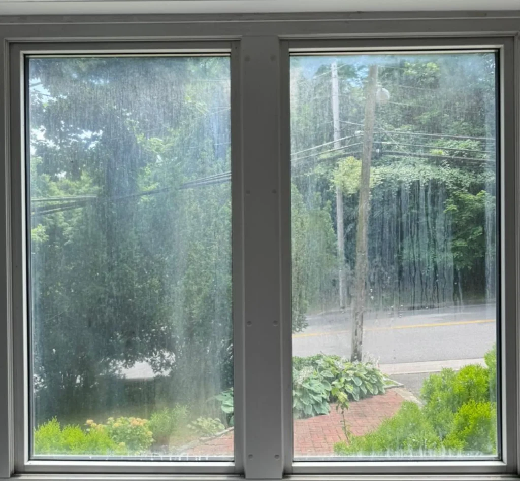 Before Foggy Window Glass Replacement in Coram, NY
