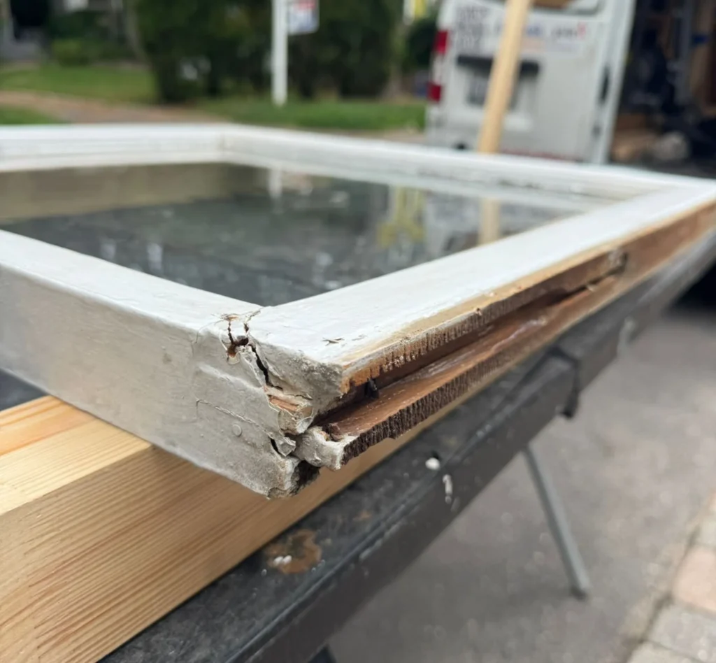 Before Wood Window Repair in Pleasantville, NY