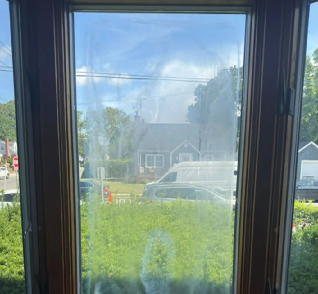 Before Foggy Window Glass Replacement in New Hyde Park, NY