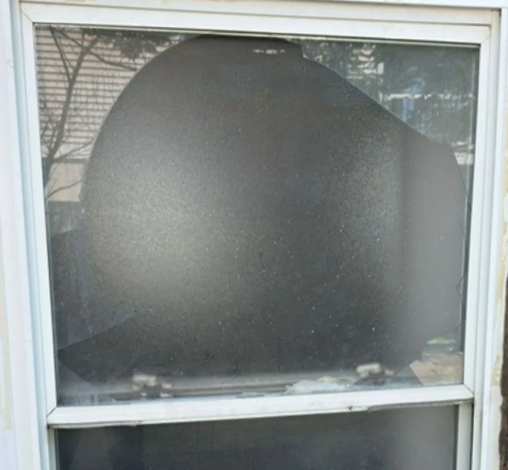 Before Window Glass Replacement in Rocky Point, NY