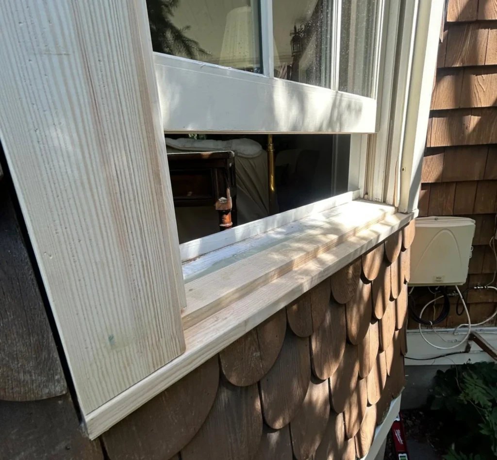 After Marvin Wood Window Frame Restoration in Great Neck, NY