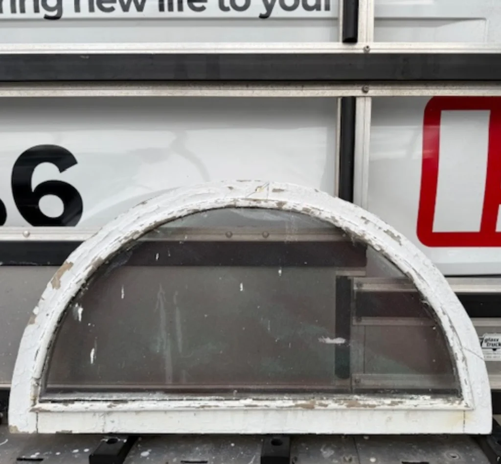 Before Arch Wood Window Restoration in Water Mill, NY