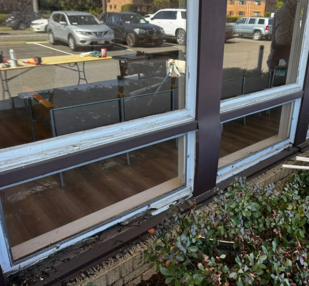 Before Custom Wood Window Restoration in Old Bethpage, NY