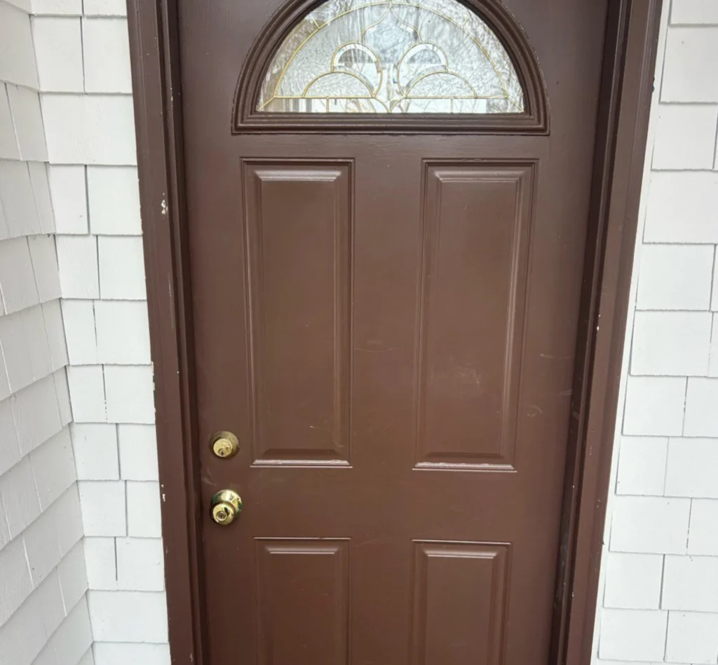 Before Entry Door Replacement in Mill Neck, NY - before - Prestige Window Works